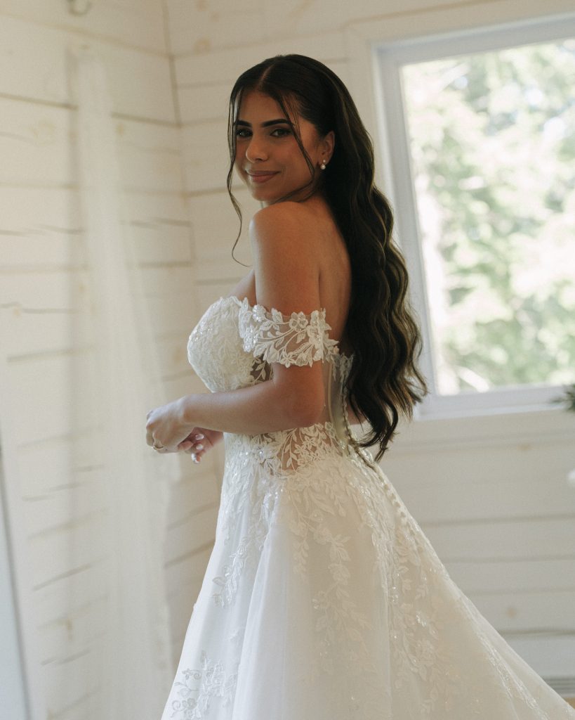 bride almost ready for first look