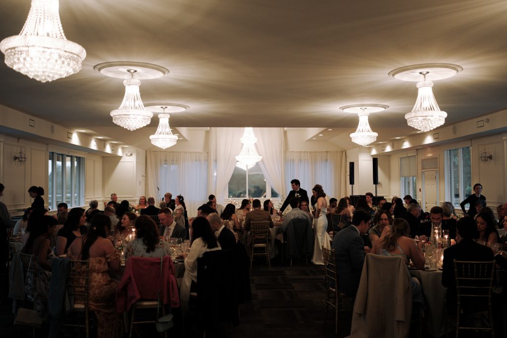 Reception space filled with guests