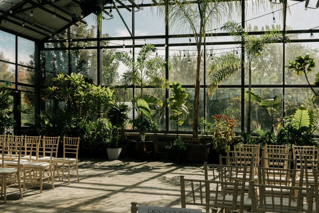 beautiful greenery at ceremony space