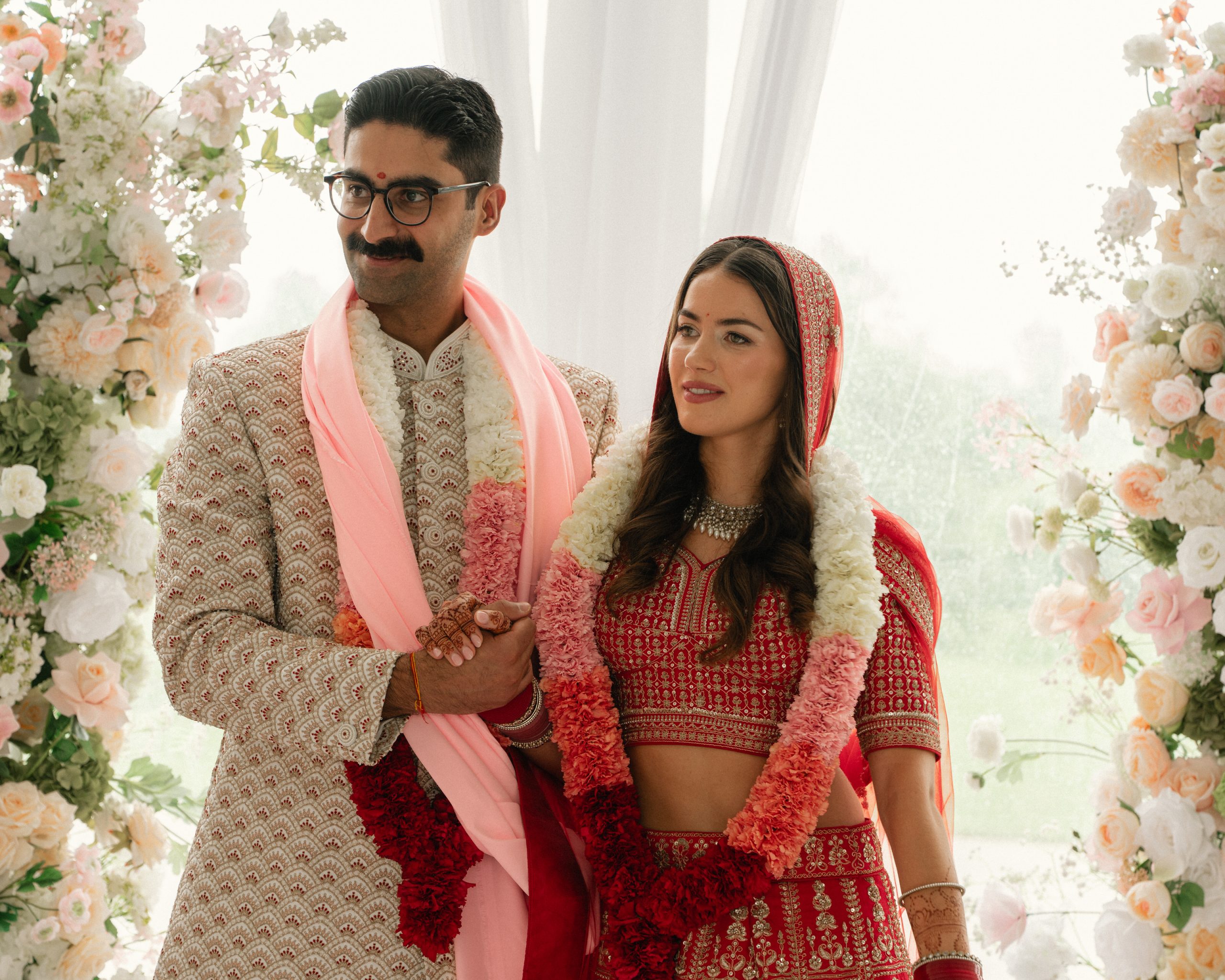 Hindu Bride and Groom during ceremony