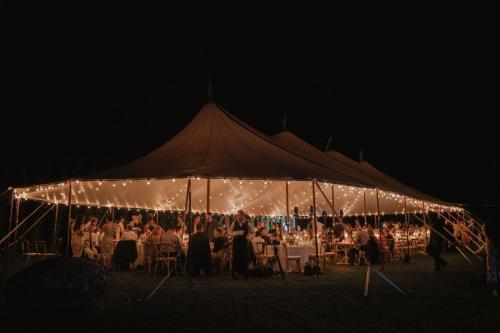 Elegant outdoor wedding in Pembroke at Stone Hedges Hopps Farm